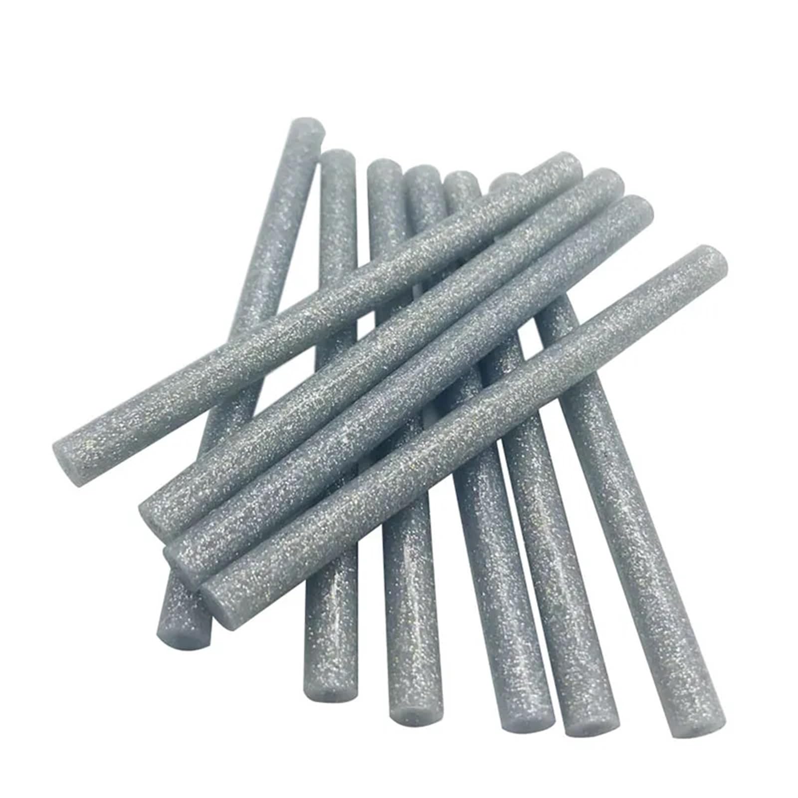 HeißKlebestifte 50 stück Bunte 7 * 100mm Silber Glitter Hot Melt Klebestifte for Handwerk Telefon Fall Album Reparatur Zubehör Klebestift FüR Heimwerken Reparieren