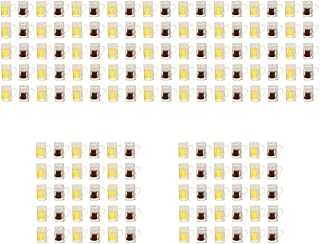Toddmomy 150 pcs Dollhouse Beer Resin Beer Cups Mini Beer Mugs Miniature Beer Cups Cups Miniature Beer