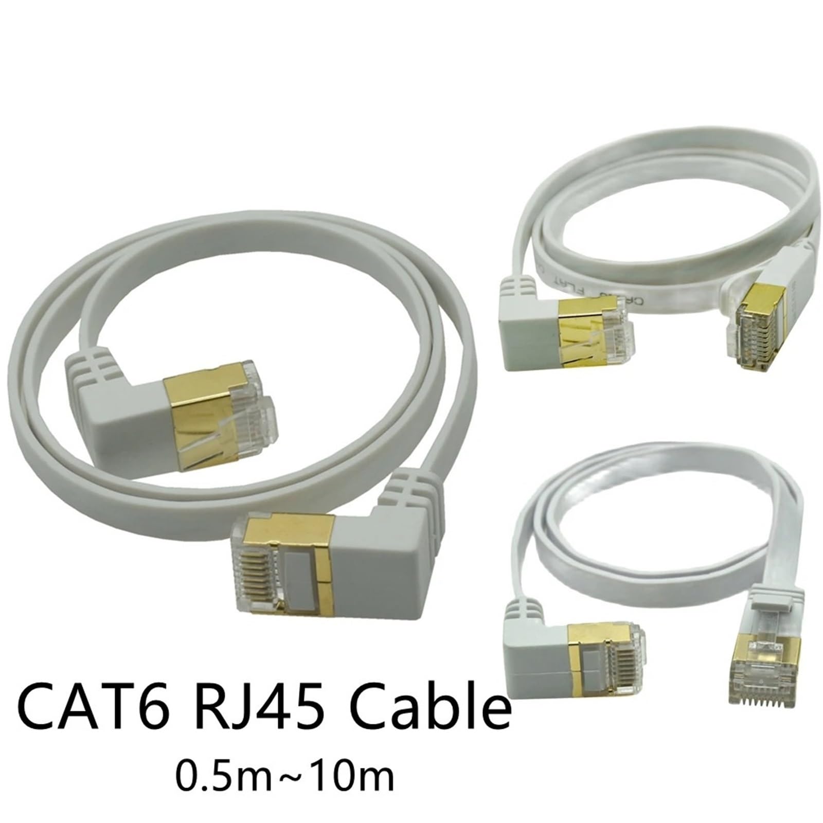 Płaski kabel Ethernet RJ45 Cat6 Lan kabel sieciowy RJ 45 kabel sieciowy 0,5 m 1 m 2 m 5 m 10 m do modemu routera TV patch panel do laptopa, 10 m