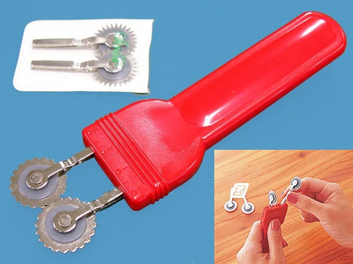WellieSTR 4 in 1 Double Tracing Wheel Sewing Over Stitching Wheel Overstitch Wheel Tool Kit