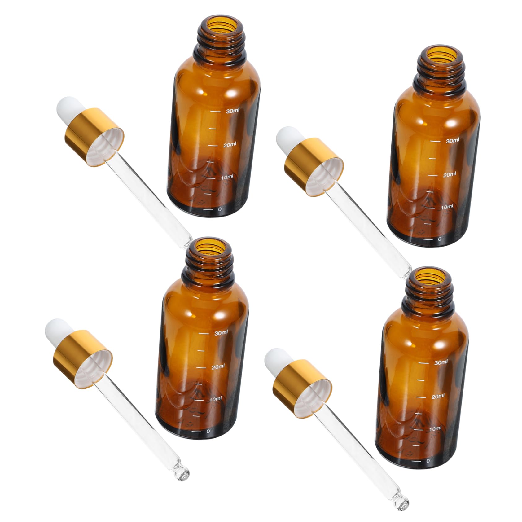 Gatuida 20stücke Glas-tropfflaschen Aus Bernsteinfarbenem Glas Mit Pipette Für Ätherische Öle Reisen Präzises Dosieren Lichtschutz Praktische