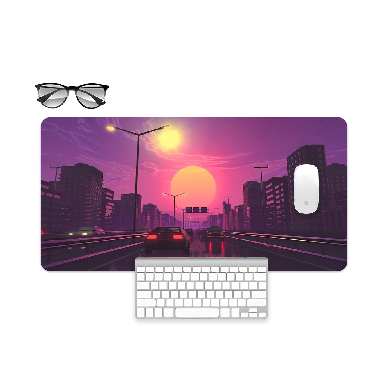 SoulAbiti Retro City Super Sports Digital Art Mouse Pad - 23.6 x 11 Inches Desk Pad - Gaming and Workstation Mat for Car Enthusiasts - Non-Slip Rubber Base - Smooth Surface for Precise Control (B0CL8XYWH7) Amazon Price History, Amazon Price Tracker