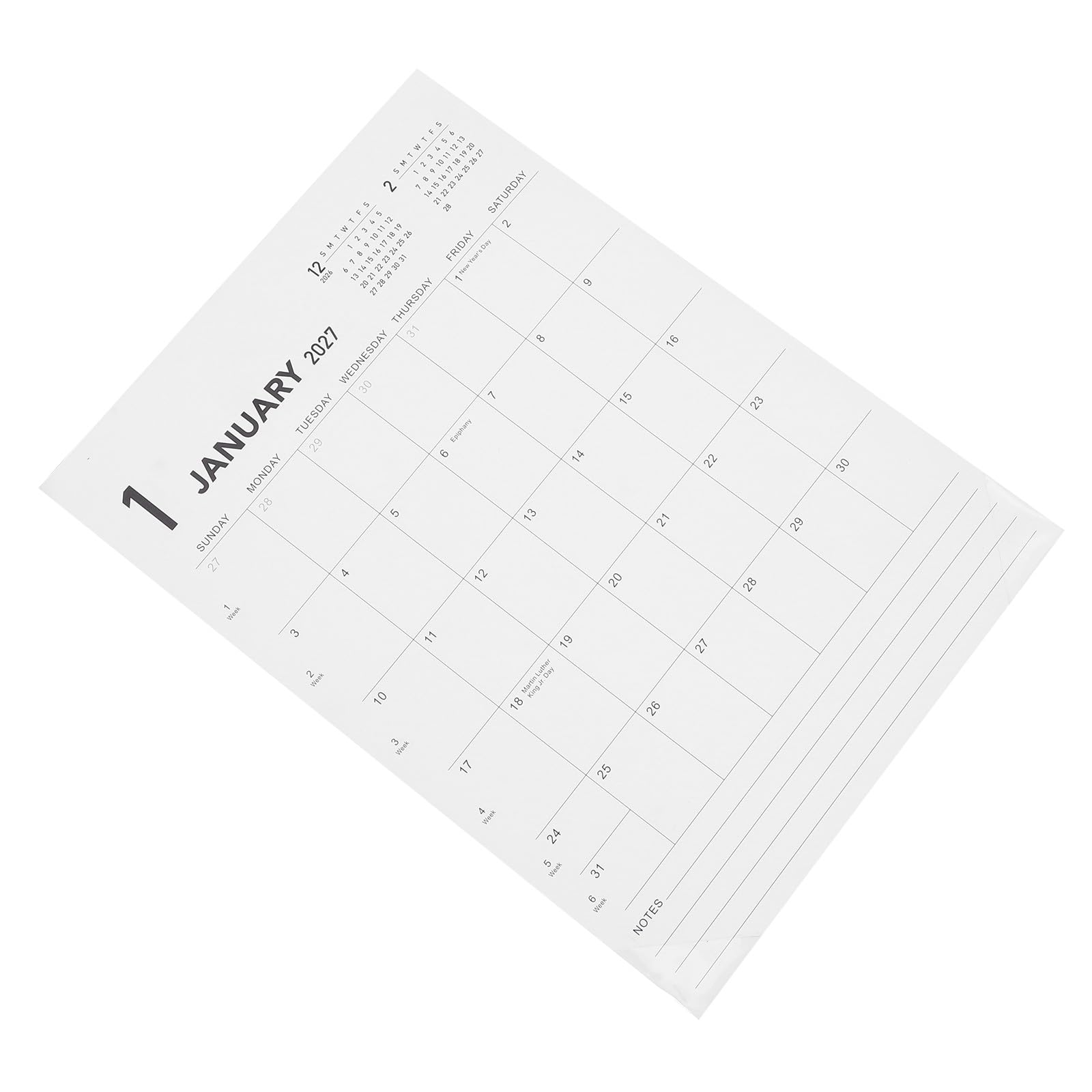 Gatuida Calendario magnético para nevera 2027-2028, planificadores de