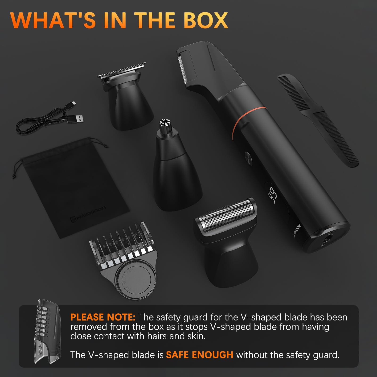Amazon.co.jp: MAXGROOM 4 in 1 ボディヘアトリマー 男性用 鼠径部