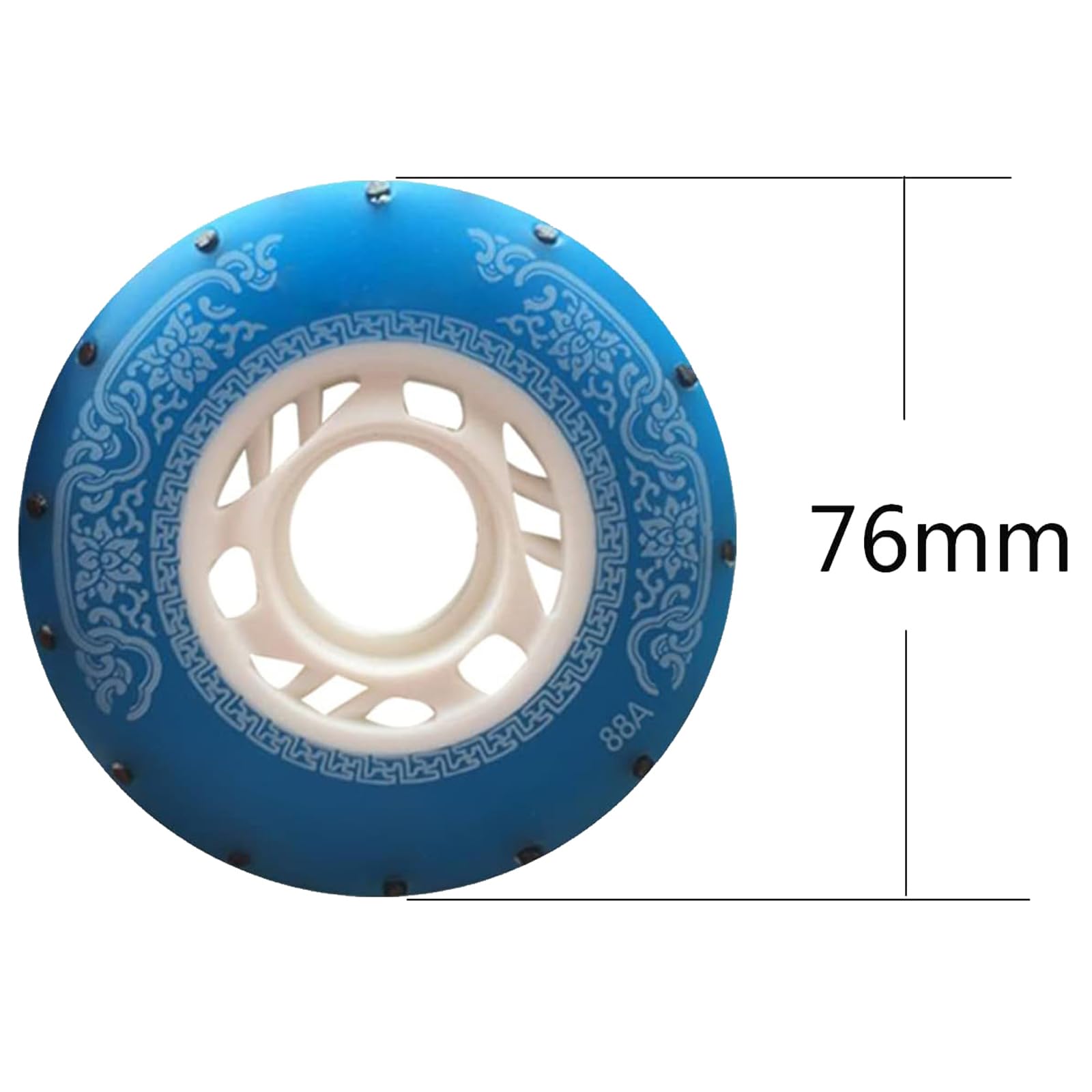 Ruote Ricambio Pattini in Linea, Ruote Ricambio Pattini in Linea, 8 Pezzi 72 mm, 76 mm, 80 mm, Ruote Ricambio Interni ed Esterni, Ruote Pattini in Linea Mute 88A