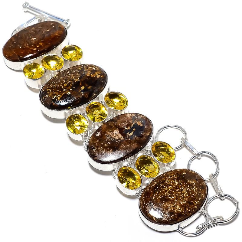 Bracelet en citrine et bronzite Kashish pour illuminer vos tenues