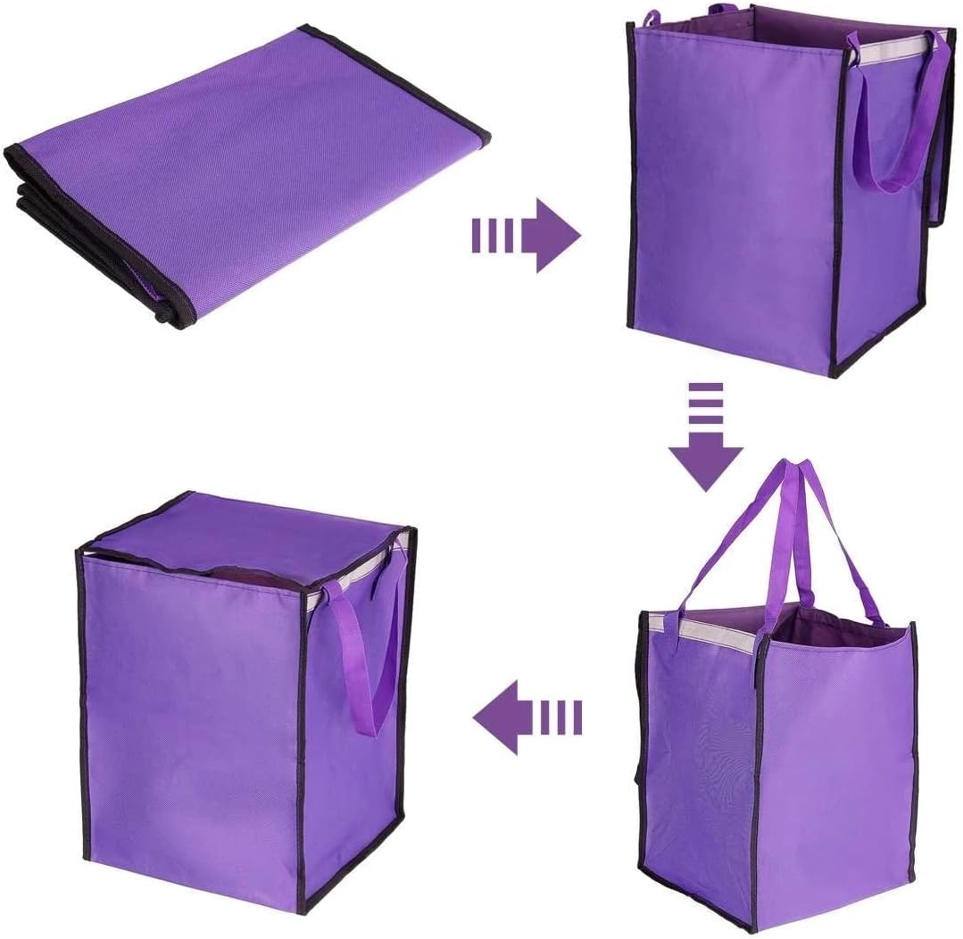 JSEIAJB ショッピングトロリーバッグポータブル葉状トートバッグショッピングカートの食料品袋は、車輪がローリングカートショッピン