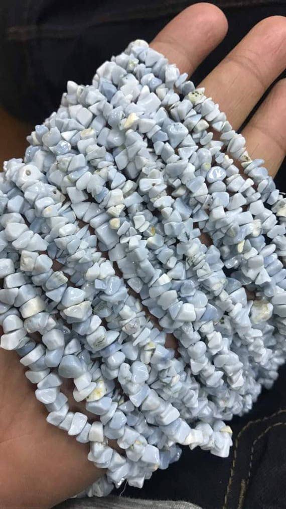 Blue Opal Chips Beads pour réparer et personnaliser vos colliers de perles