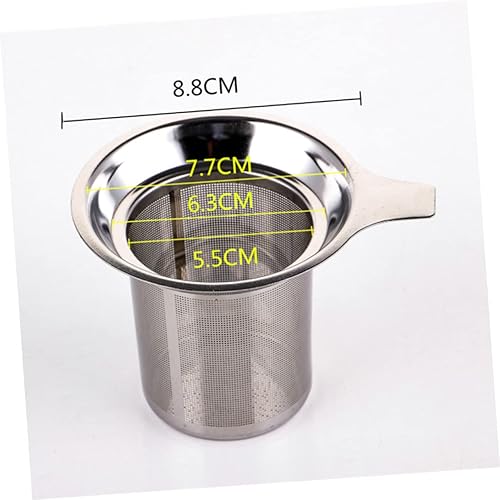 Miniatura 5 de BESTonZON Filtros de café, 2 unidades, para restaurante de té, reutilizables, para tazas, cesta de tienda, cocina, filtro de acero para el hogar,