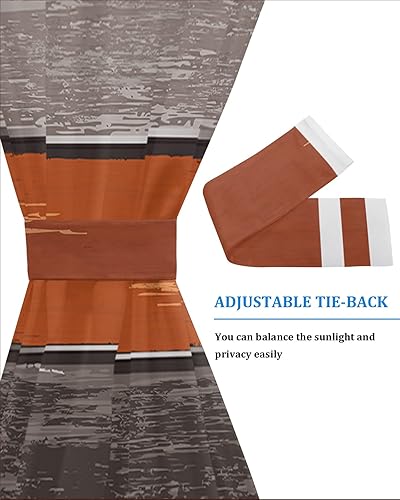 Miniatura 10 de Cortinas de puerta opacas con aislamiento térmico y amarre de cortina, cortina de puerta a cuadros de búfalo blanco y negro para ventana de