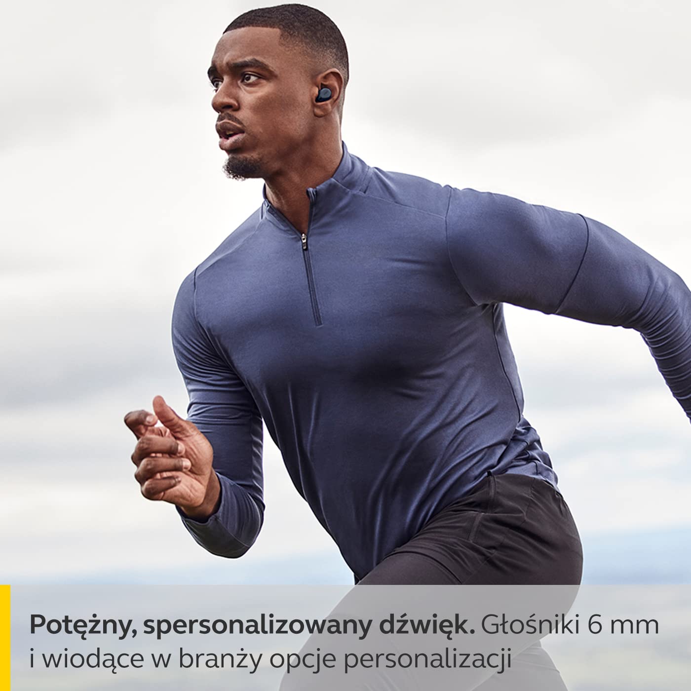 Jabra Elite 7 Active wkładki douszne - prawdziwie bezprzewodowe, sportowe wkładki douszne z uchwytem ShakeGrip zapewniającym doskonałe dopasowanie oraz regulowaną aktywną redukcję szumów - granatowy