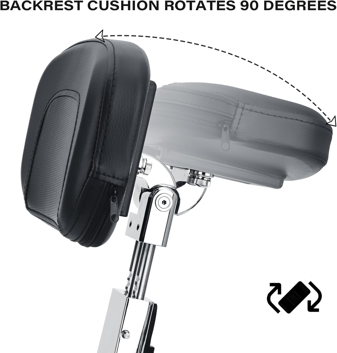 Detachable Folding Sissy Bar Backrest, With Luggage Rack Passenger Driver Backrest, For Harley Touring Fat Boy Street Bob Dyna Softail Sportster Road King (Silver, Sl/De/He 2001-2017)