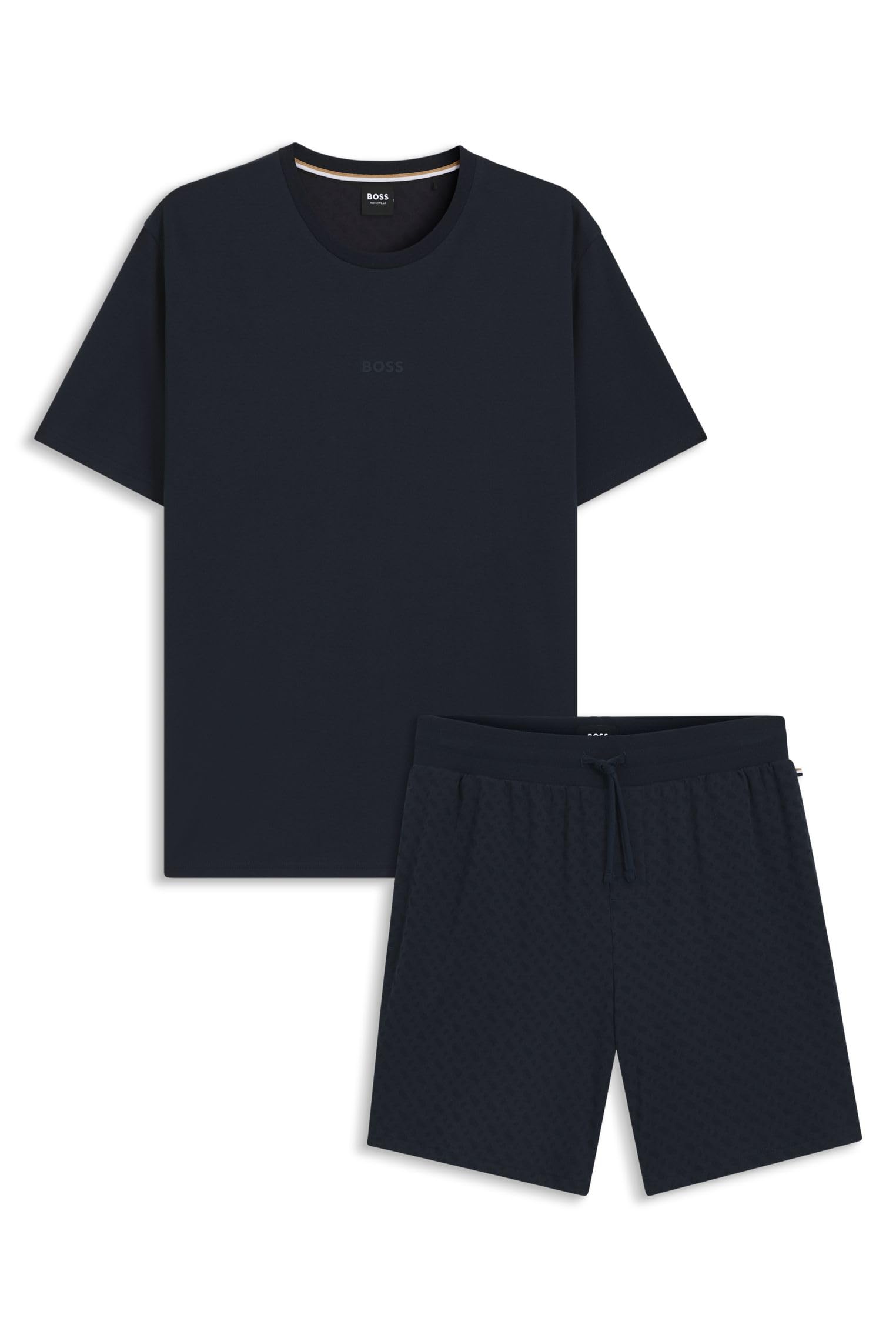 BOSS Herren Relax Short Set Zweiteiliges Pyjama-Set aus Baumwolle