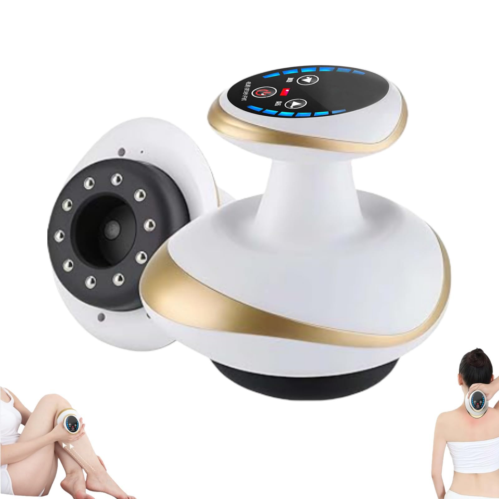 Vacuvia Appareil de massage 4 en 1 contre la cellulite – Vide & Gua Sha électrique, peau plus ferme et meilleure circulation sanguine, massage en profondeur avec chaleur, pour tout le corps (B)