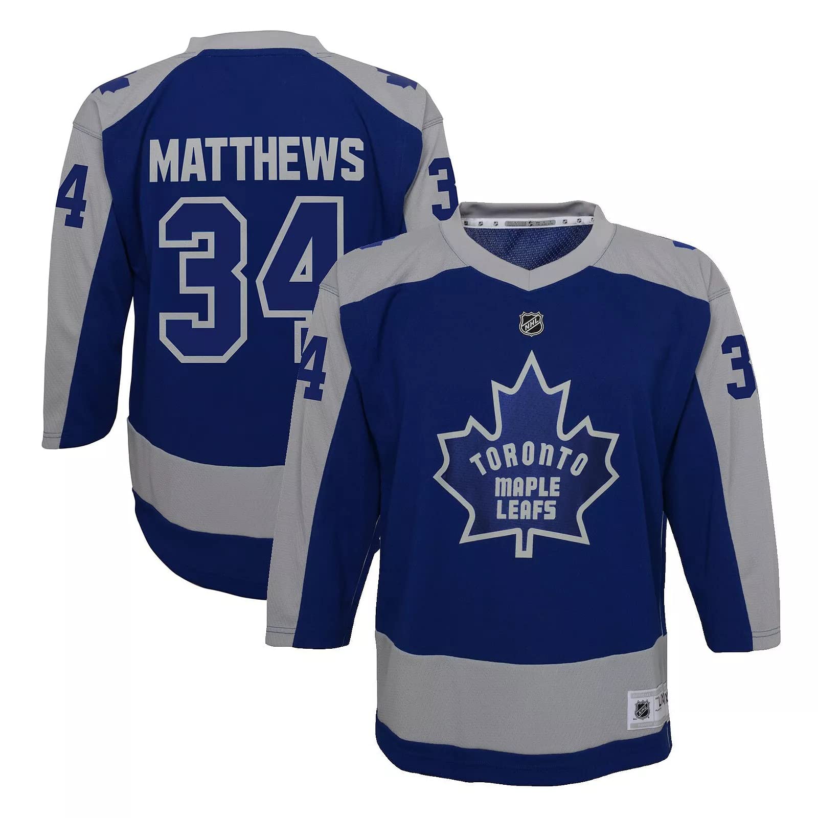 Auston Matthews Toronto Maple Leafs #34 Blue Gray Youth 8-20 Special Edition Replica Jersey