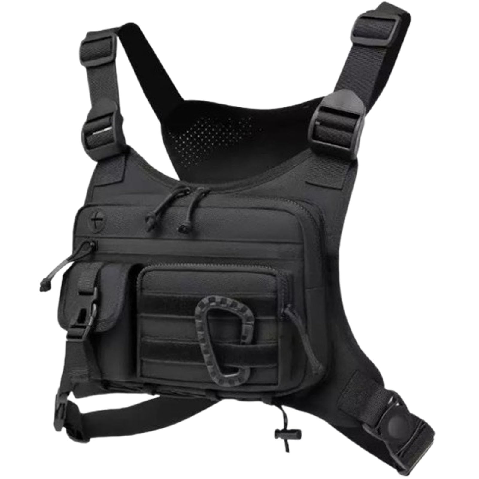 GAESHOW Sac de poitrine tactique pour homme, réglable, fonctionnel, pour hommes et femmes, imperméable, sac de poitrine portable pour les entraînements en plein air, le cyclisme, la randonnée et le