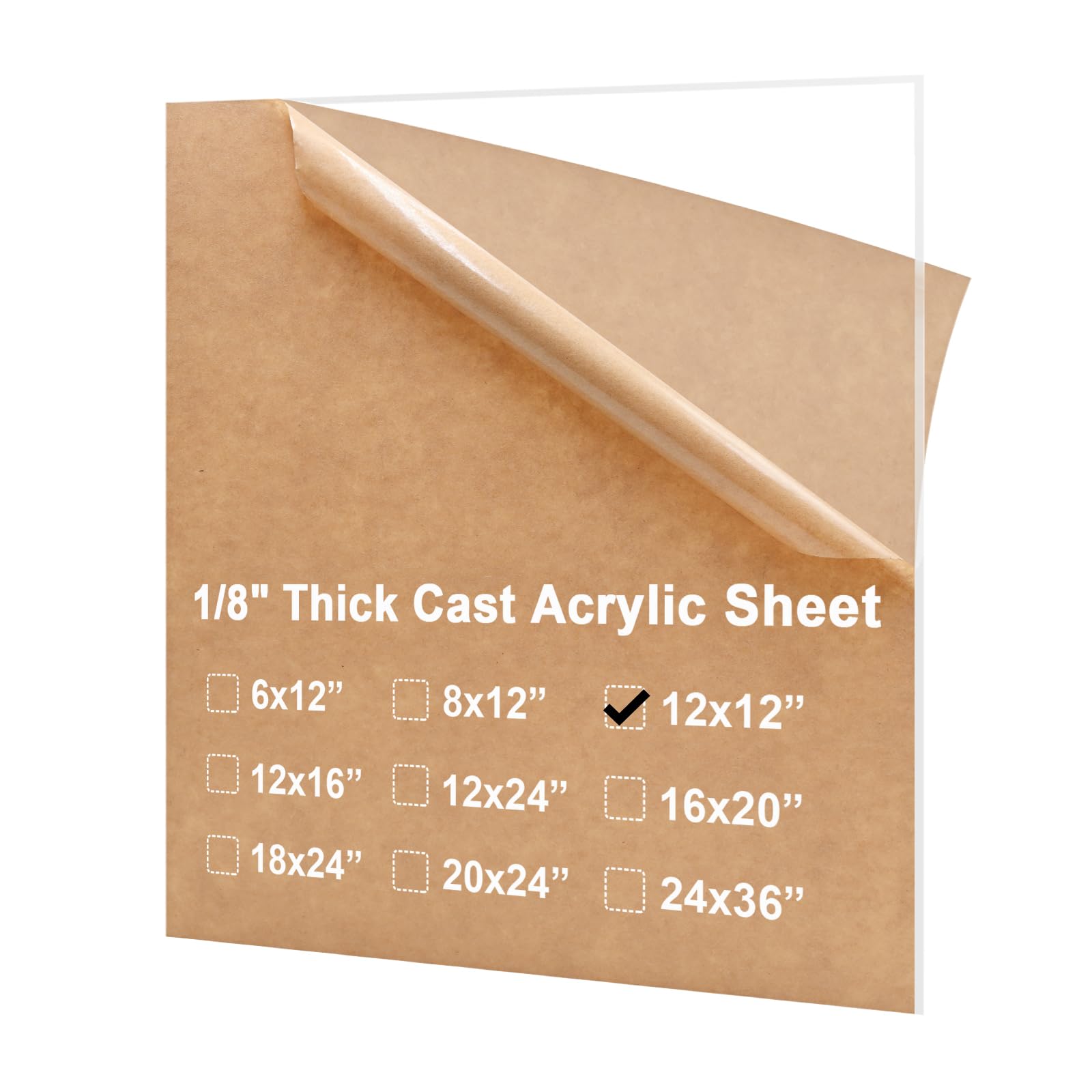 Kinlink Acrylic Sheets - 4 Pack 12x16" -18