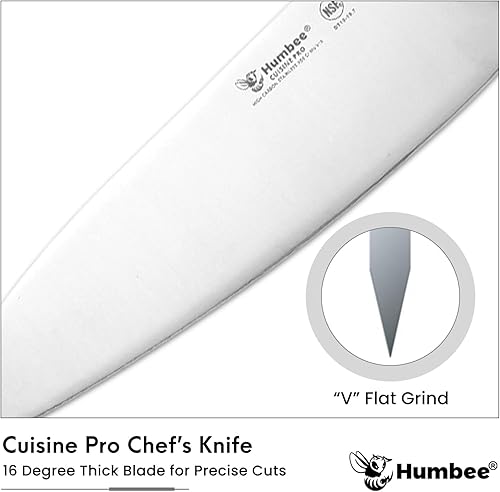 Miniatura 2 de Cuchillo de chef de 10 pulgadas, hoja de acero inoxidable de alto carbono certificada NSF  Mango ergonómico codificado por colores, cuchillo de