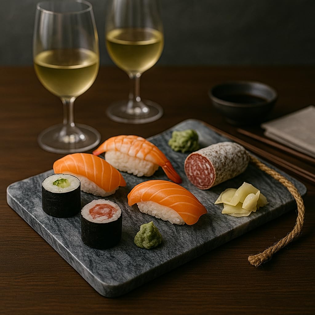 FILO – Tagliere in Marmo di Carrara Venato 30x20 cm | Elegante, Lucido, Artigianale | Ideale per Formaggi, Sushi, Salumi | Arredo Tavola Design