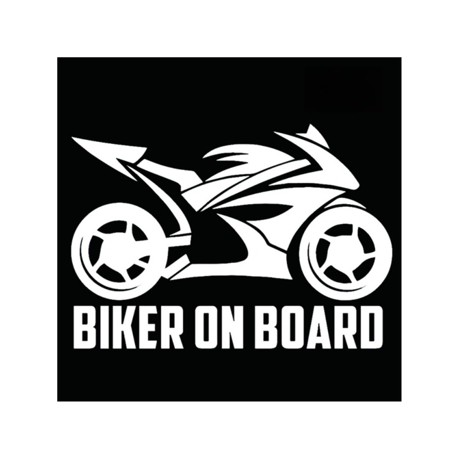 PacuM Motorcycle Sticker Respect for Bikers and Biker On Board Car Stickers Moto Auto Decal Funny Styling (Color : White, Size : 19.2CM*13.9CM)