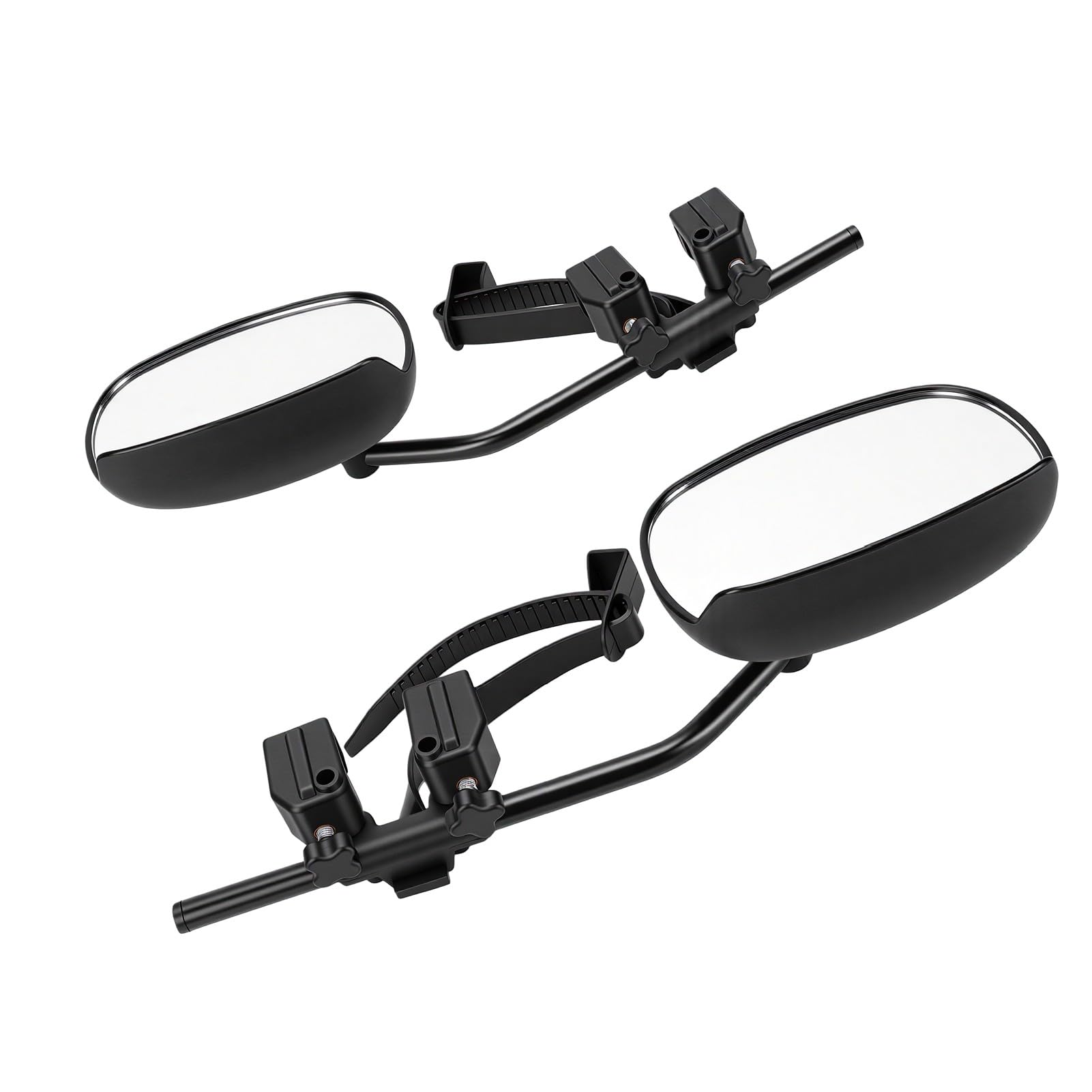 Tbest Lusterka Holownicze z Przedłużeniem 360 Stopni Regulowane Osłony