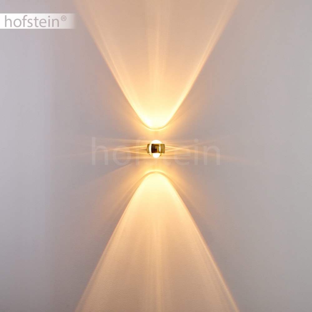 Sapri, lampada a parete da interni in diversi modelli, variazione, Metallo Vetro, gold, Abgerundet ohne Schlitz