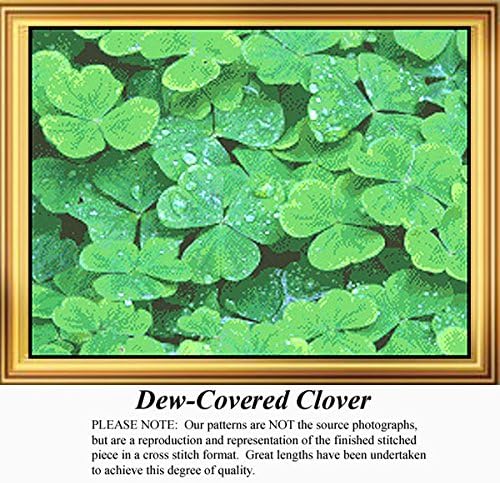 Dew Covered Clover, Irish Counted Cross Stitch Pattern (Pattern Only, You Provide The Floss and Fabric)