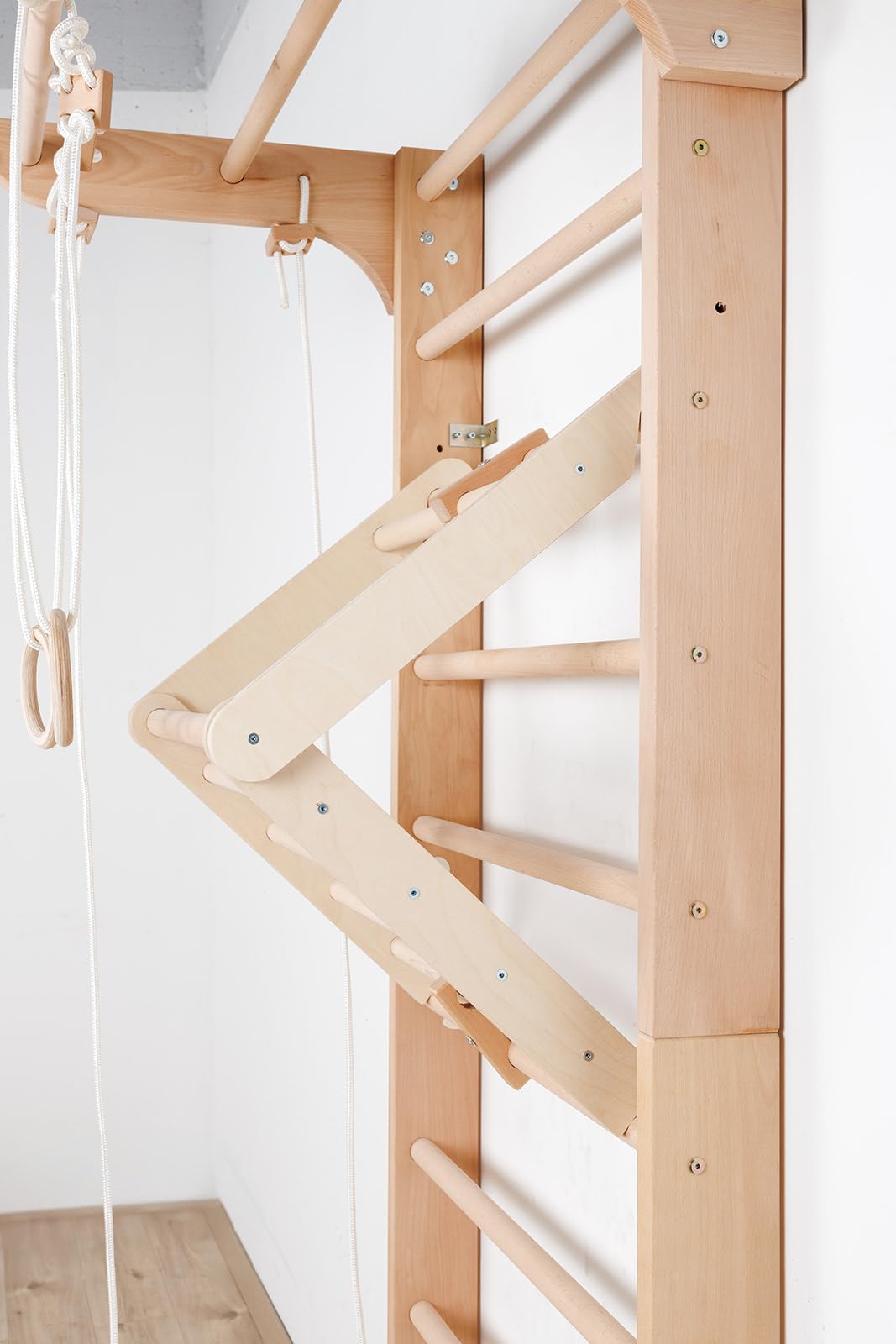 Klettergerüst aus Holz – Indoor Kletterwand Kinder-4-220 Sprossenwand & Turnwand, Kletterwand, Holz Kletterturm