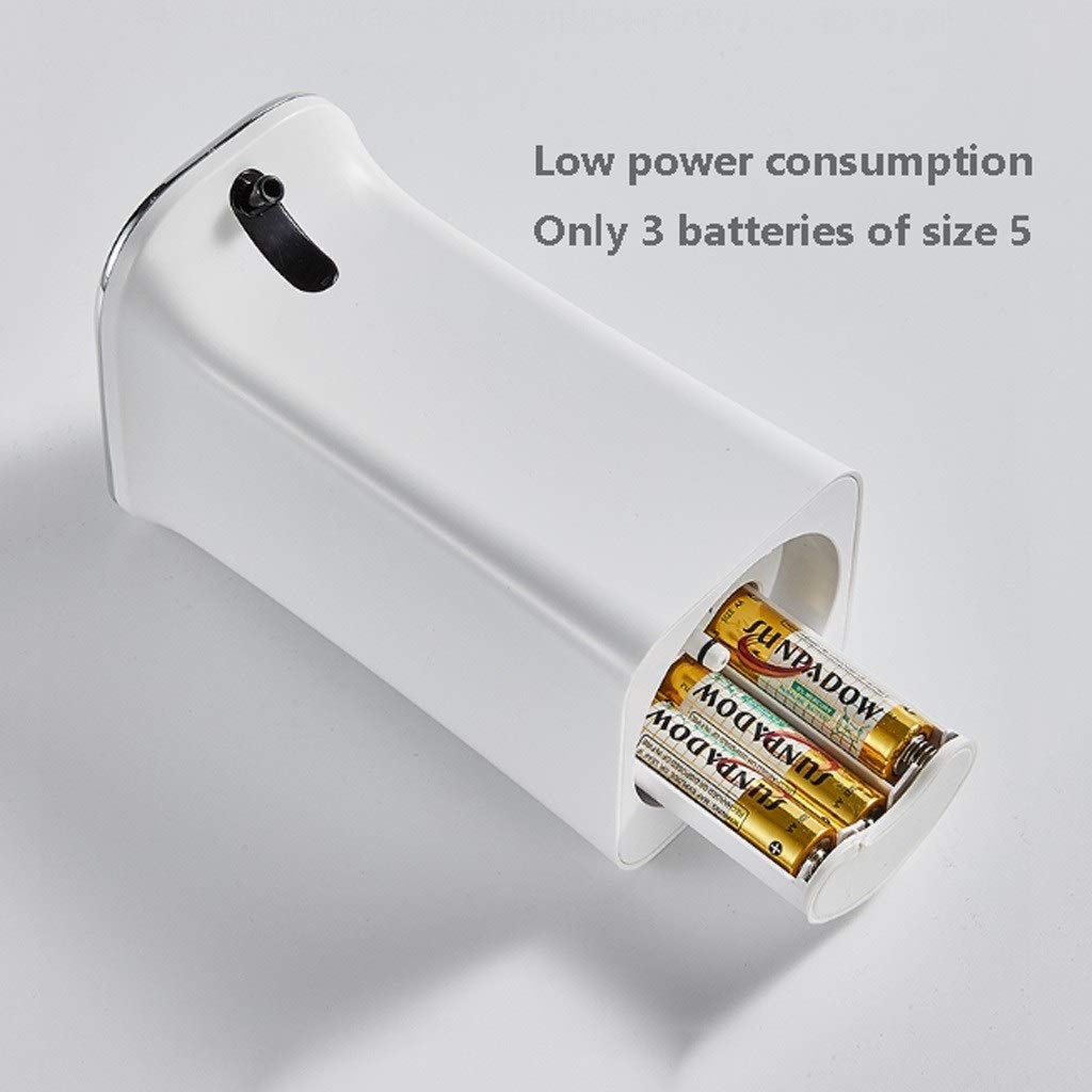 Seifenspender Automatischer Seifenspender 280ml, Touchless Schäumende Batteriebetriebene Elektro Auto for Badezimmer Küche Büro Hotel, Zwei Ebenen der Flüssigkeit Ausgangs Einstellbare, weiß