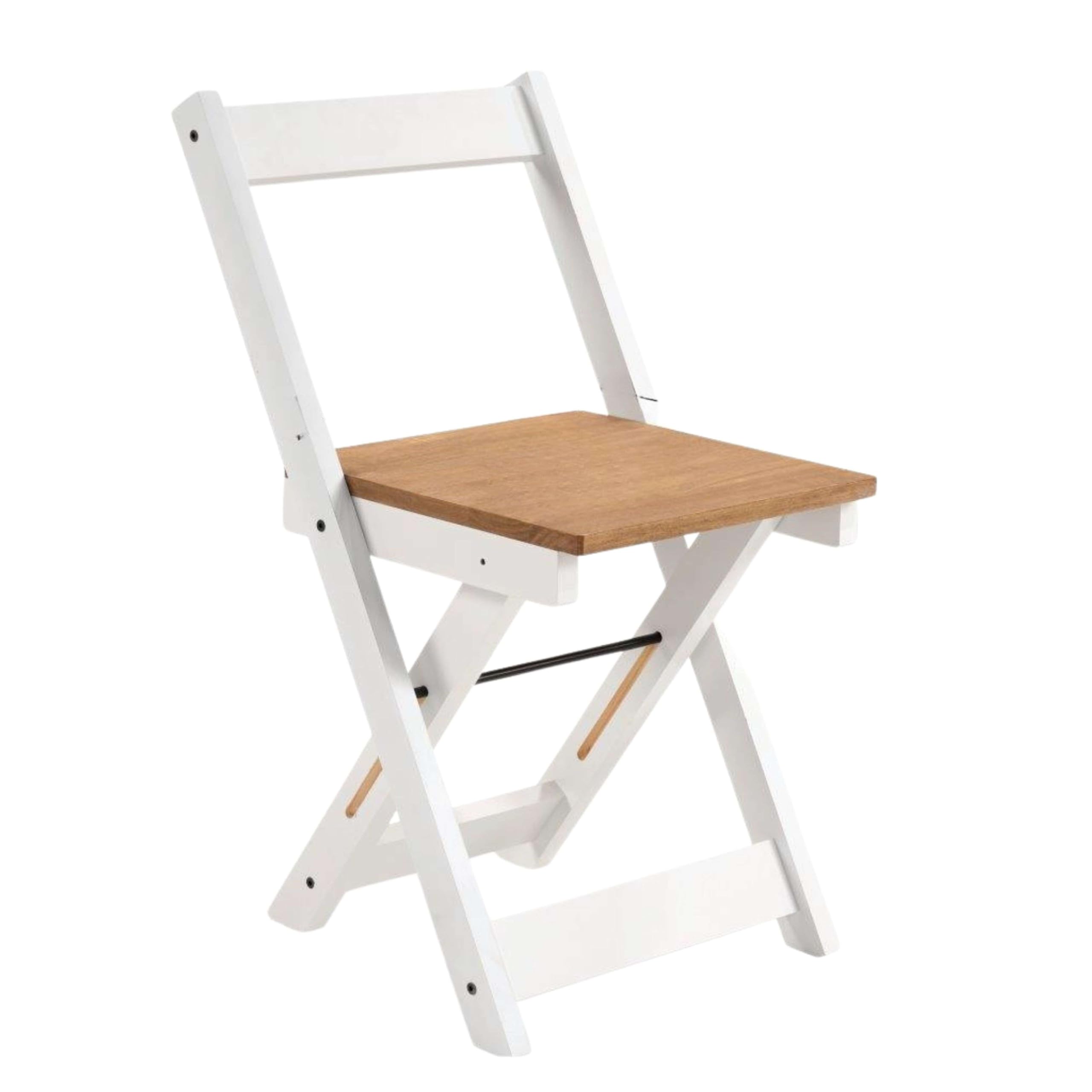 Miroytengo Set Mesa de Cocina Plegable con 4 Sillas Plegables Comedor o Cocina Belisim 2 Alas Abatibles Blanco Mate y Roble