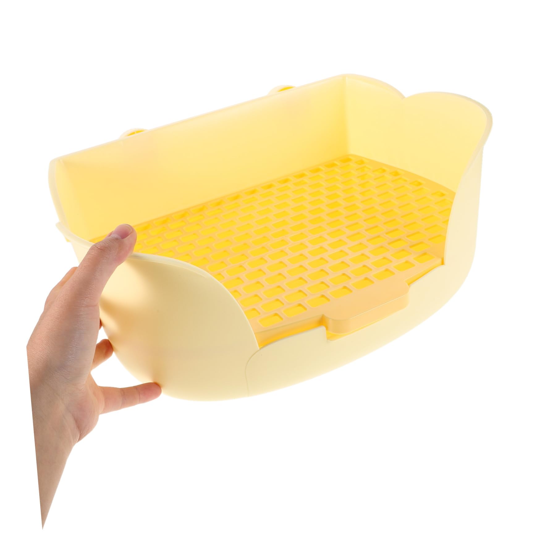 TOYANDONA Duża Prostokątna Kuweta dla Małych Zwierząt Plastikowy Pojemnik Odchody Wspomaga Królików Świnek Morskich i Szynszyli Łatwa Utrzymaniu Czystości