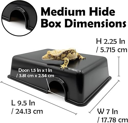 Miniatura 4 de Caja para reptil, para ocultarse, Negro