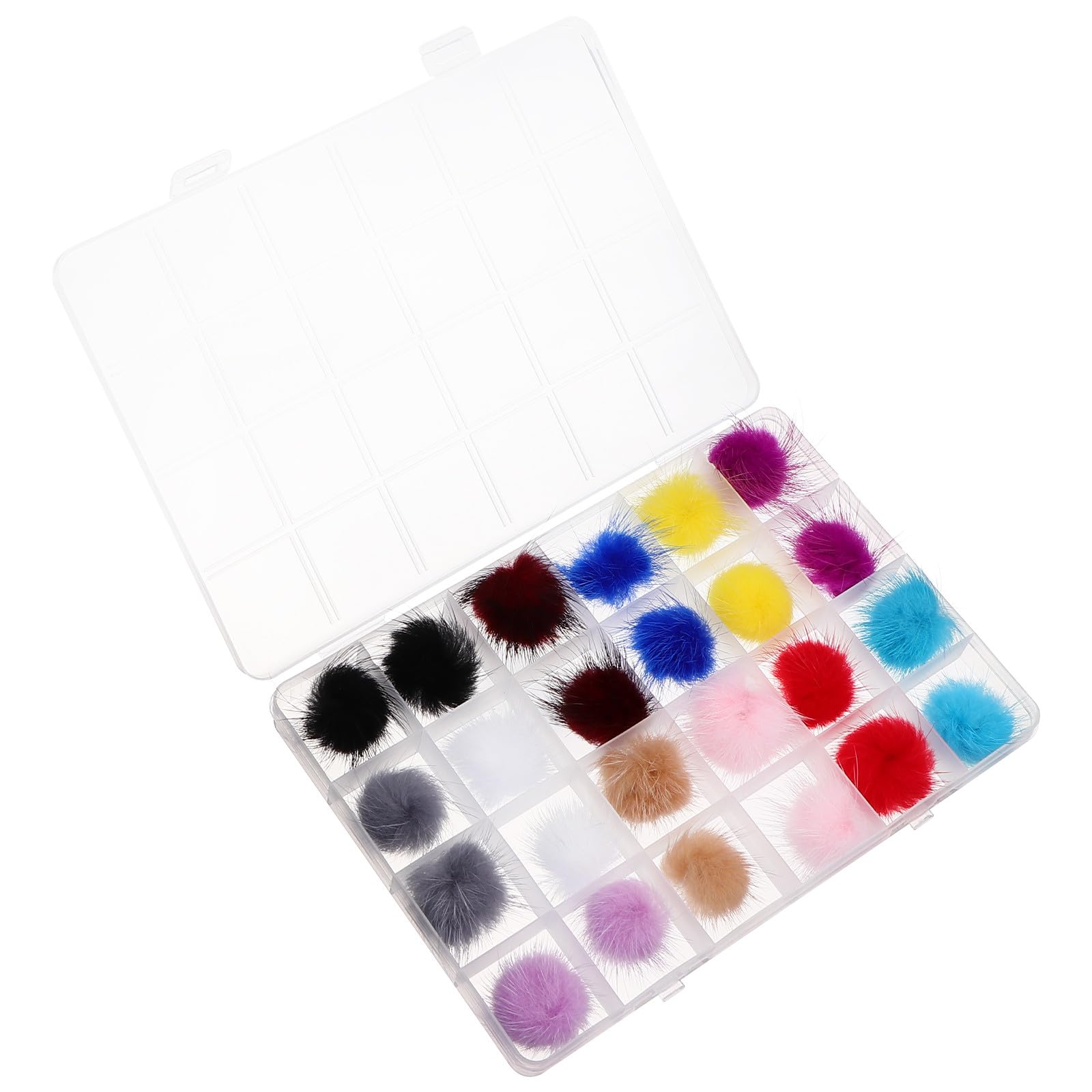 Kit Accessori Unghie 24 Pezzi Decorazioni per Nail Art Palle Soffici in Lana per Manicure Creativa Decorazione per Unghie Fai da Te