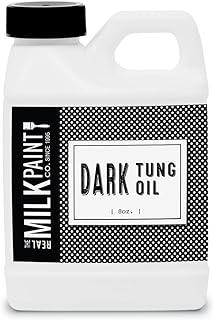 Real Milk Paint, Dark Tung Oil for Wood Finishing, Cutting Boards, Furniture, Butcher Blocks, Wood Flooring, Food Grade, Waterproof, 8 oz