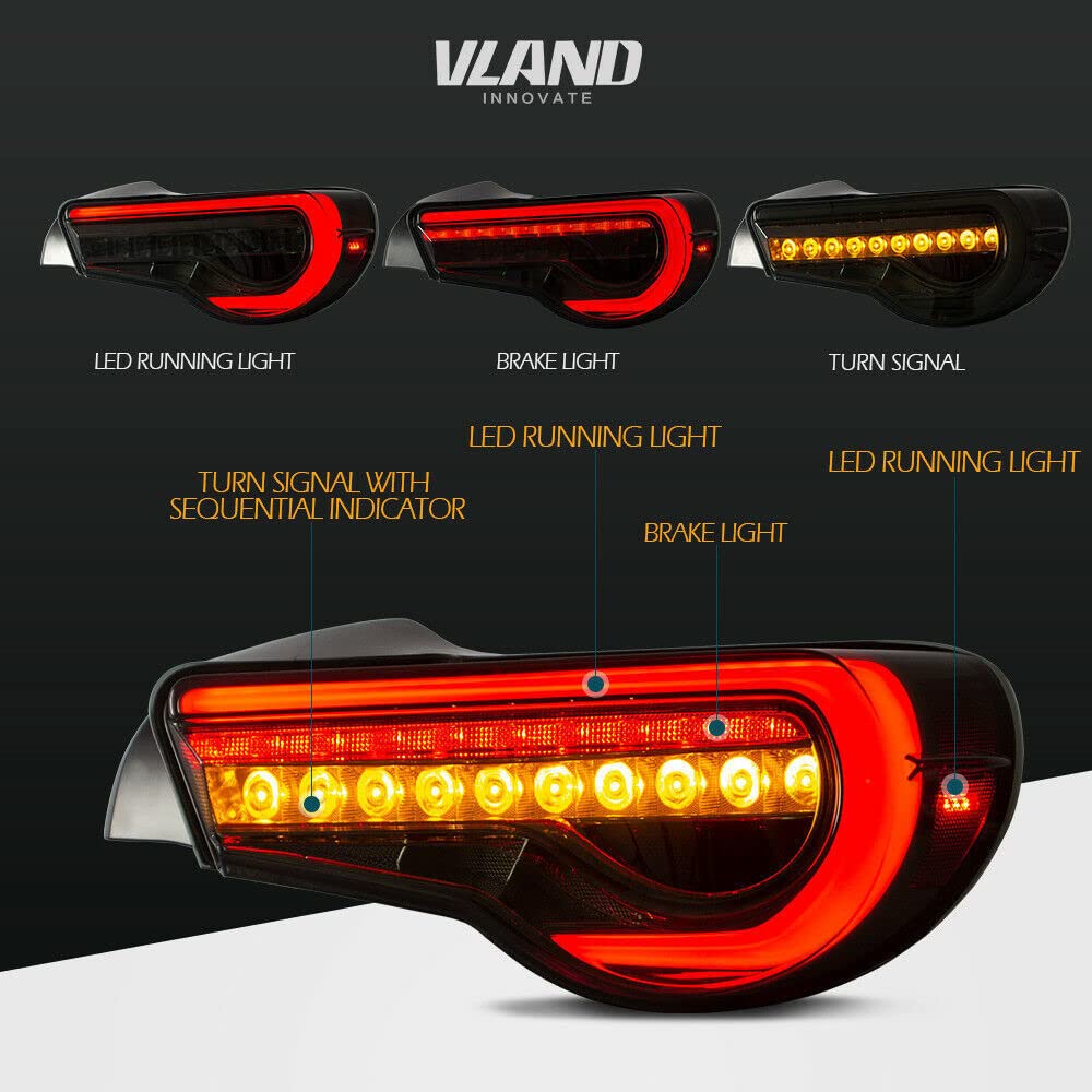 VLAND 86 BRZ シーケンシャルLEDテールランプ 流れるウィンカー 楽天市場】86 BRZ LEDテール ZN6 ZC6 ファイバーLEDテールV3