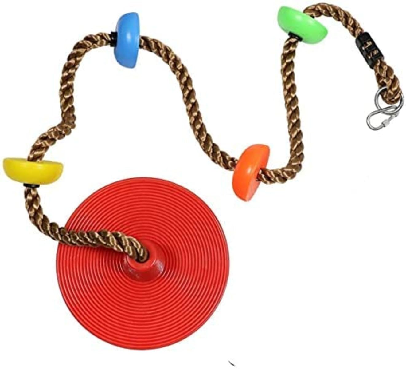 Toy Park Swing Climbing Rope with Platform, Hanging disc, Indoor & Outdoor Swingset Jhula Climber for Kids, Stand, Swing & Climb, 80 inches High- Red Color (B07S2R3FNR) Amazon Price History, Amazon Price Tracker