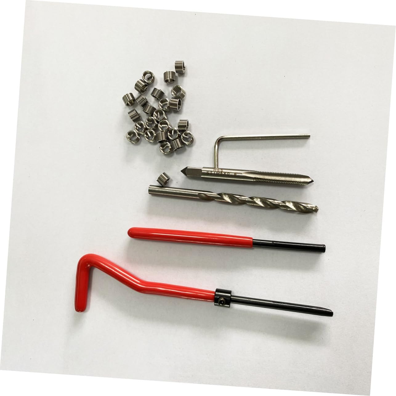 Cabilock 30pcs Thread Repair Kit for Stripped Threads Durable Tools for Car and Engine Repair Efficient Wire Insert Tool for Quick Restoration