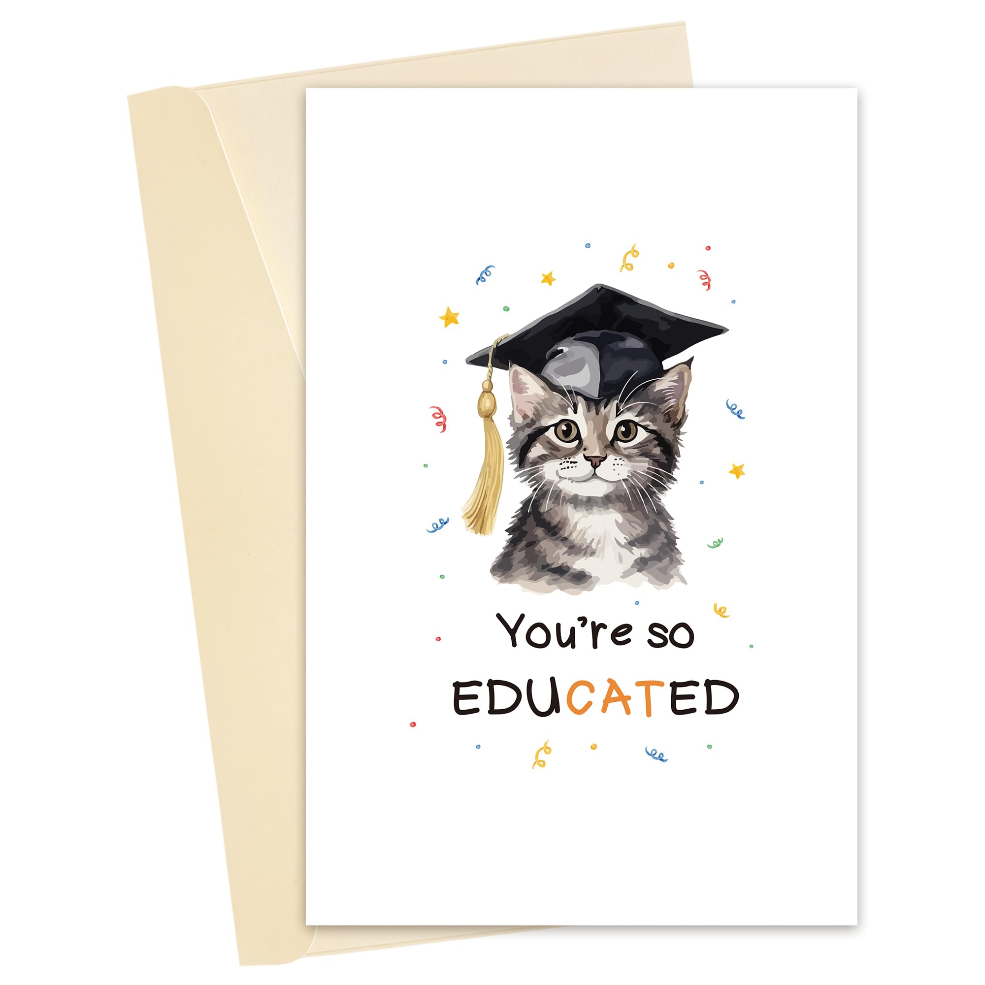 Amazon.com: Heyshoo Funny Cat Graduation Card, College Graduation