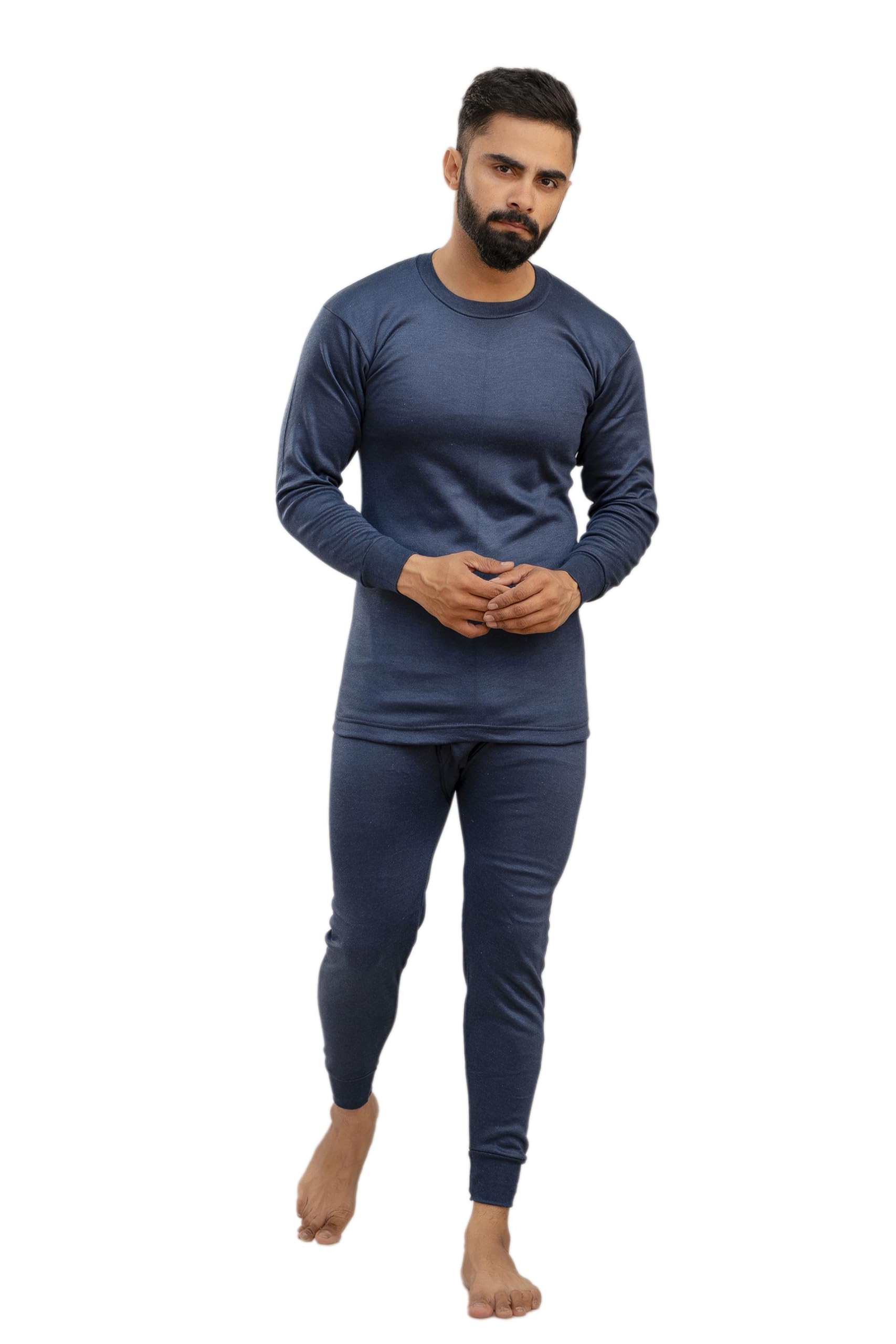 cloth king Men's Winter Woolen Thermal Set Round Neck Full Sleeves Top and Pyjama Set Body Warmer Set Base Layer Set(Pack of 1).-picture-55