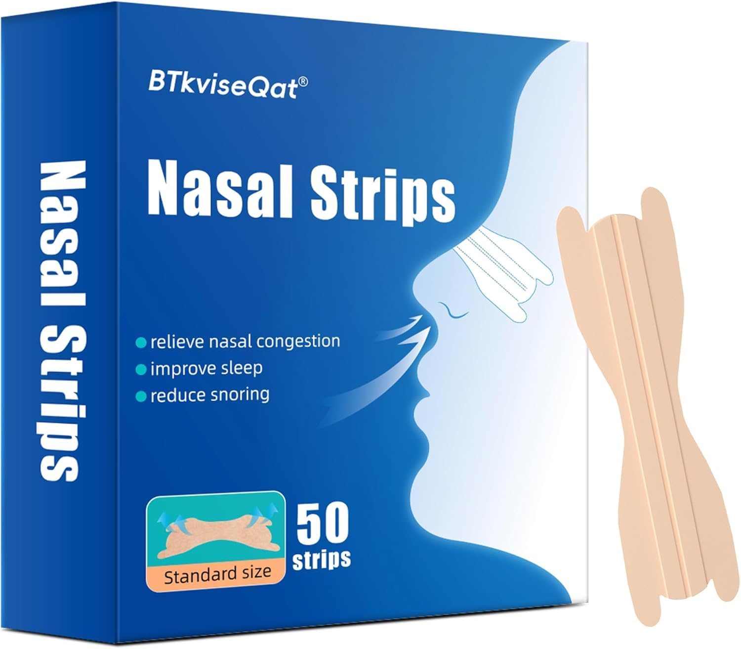 – Nasal Strips 50 Pieces Nose Strips for Breathing Anti Snoring Aids for Men and Women Nose Tape for Sleeping Stop Snoring Aids for Men Women Nose Breathing Strips Drug-Free Anti Snoring Devices