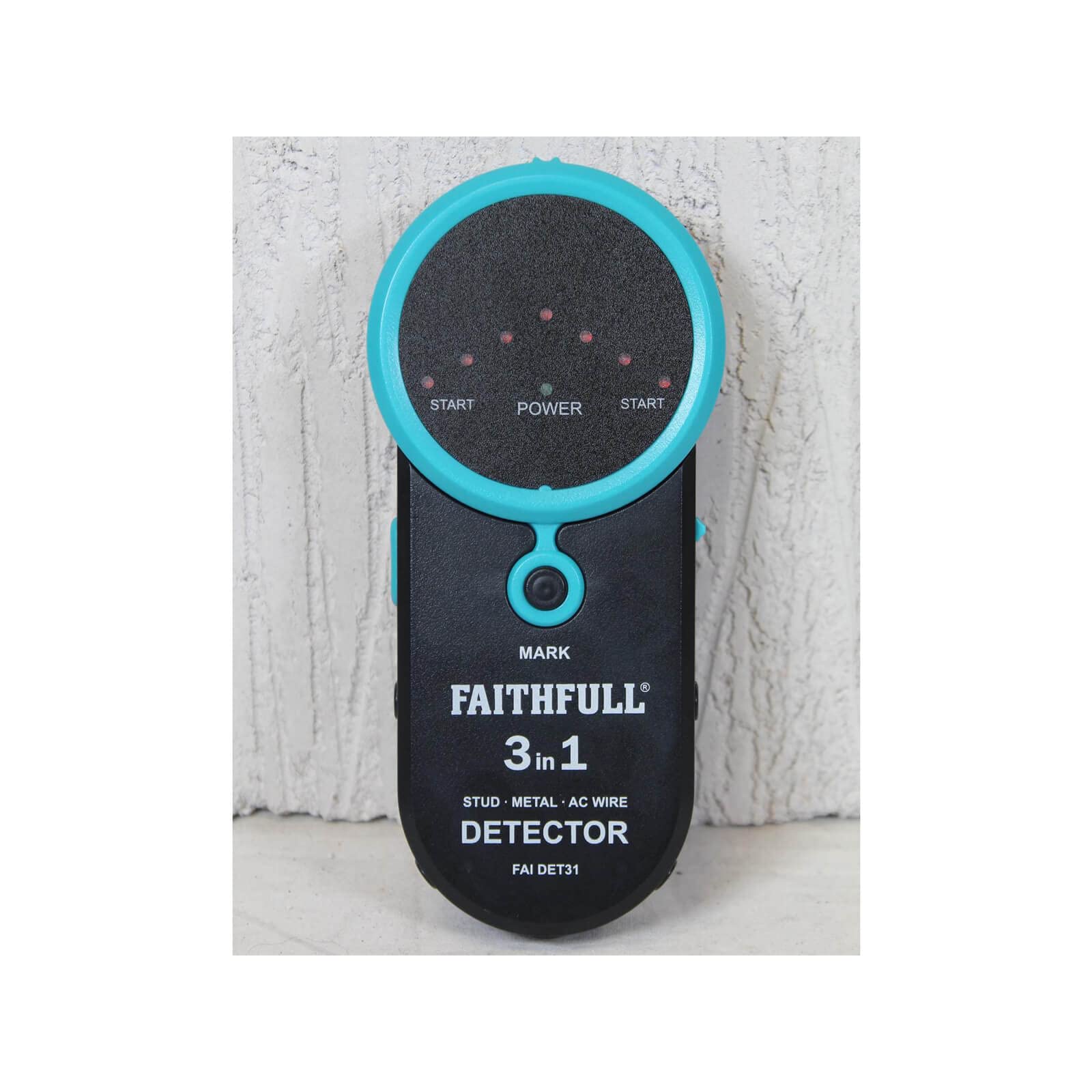 Faithfull DET31 Détecteur de montants/métaux/câbles sous tension 3 en 1