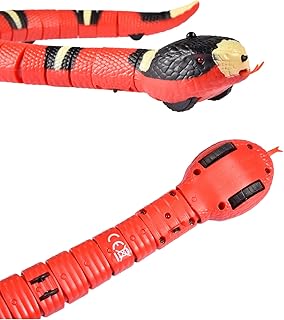Veeteah 2Pack Smart Sensing Snake Toy Cat Interactive Toys Electric Snake Toy USB Rechargeable Snake Cat Toy Realistic Snake Toy Smart Sensing Snake Cat Toys For Kids Pets