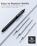 STAGEEK Black Gel Pens GX3, 12Pcs Fine Point Smooth Writing Pens with 3 Extra Refills, Quick Dry Black Ink Pens for Journaling, Office, Note Taking, School Supplies, Nurse Aesthetic(Black)