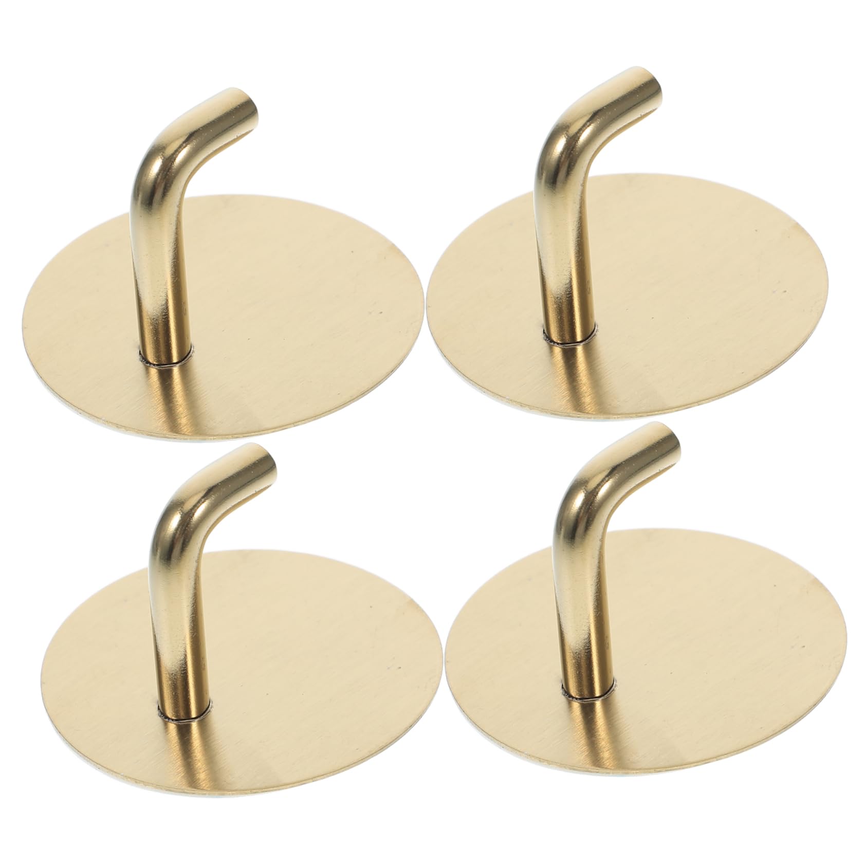 NUOBESTY Gancho De Acero Inoxidable Gancho Adhesivo Resistente Toalla De Baño Ganchos De Pared De La Ducha Gancho Adhesivo Para Toallas Toallero Ganchos De Baño Golden 4 Piezas X 4