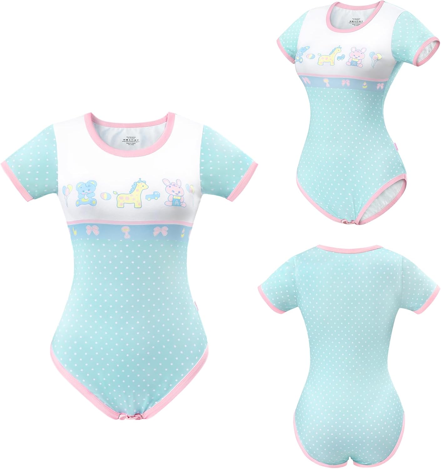 大人用ロンパース【ベビーパレード】 スベスベシルキー触感 パジャマ ボディスーツ