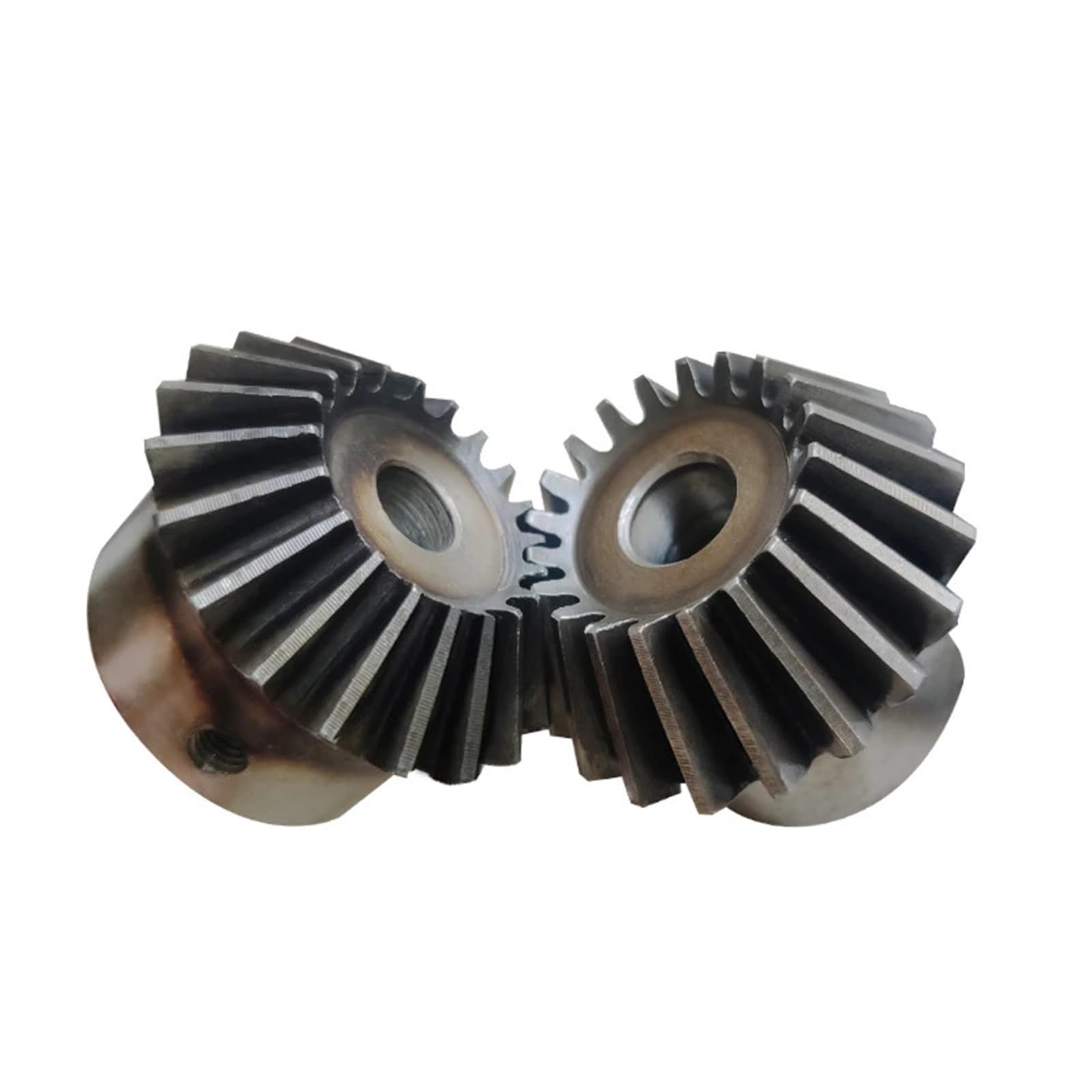 Geradkegelrad aus Stahl, Kegelrad 1,5 Modul 20 Zähne 8–16 mm Bohrung 90 Grad Stahlschraube M5 2 Stück(14mm)