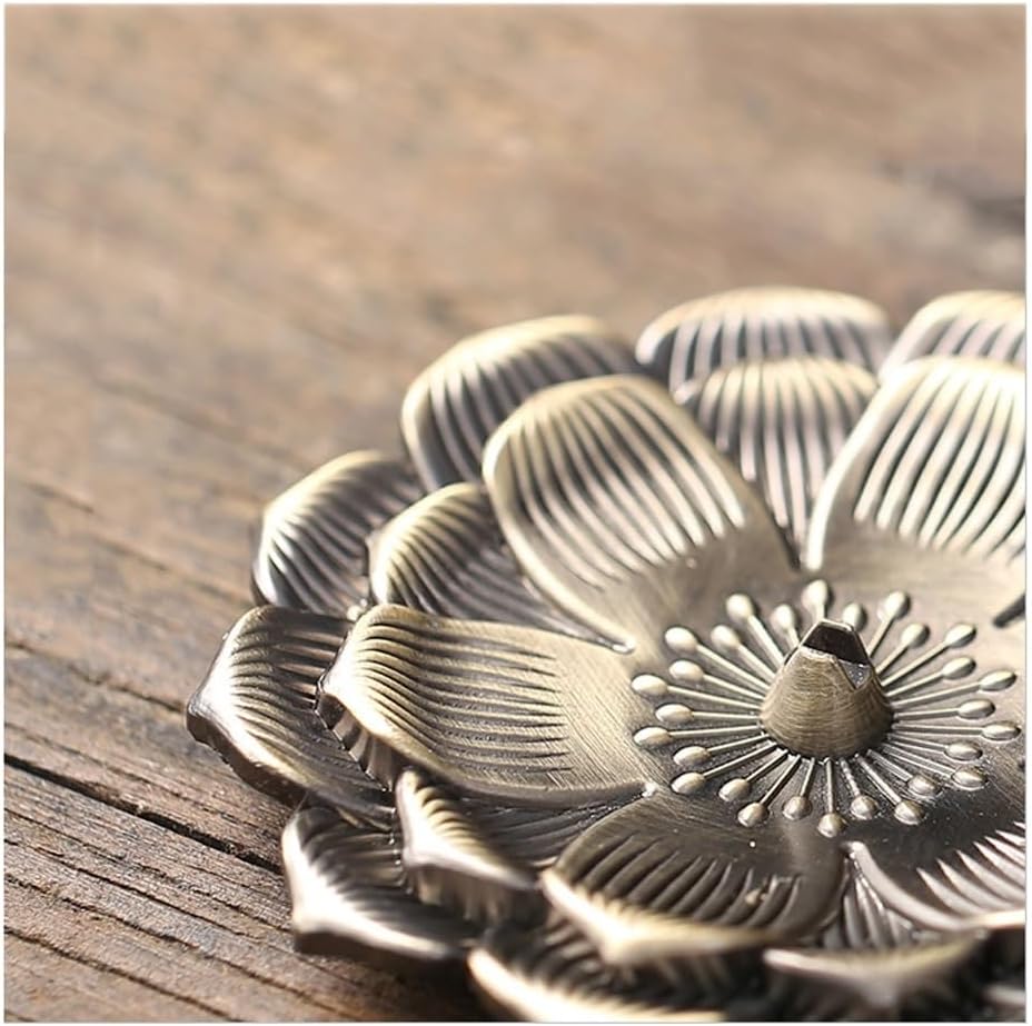 SONGCHAO Incense Holder Backflow Incense Burner Stick Incense Holder Home Buddhism Decoration Coil Lotus Censer Alloy Zen Budd Decor Backflow Incense Burner