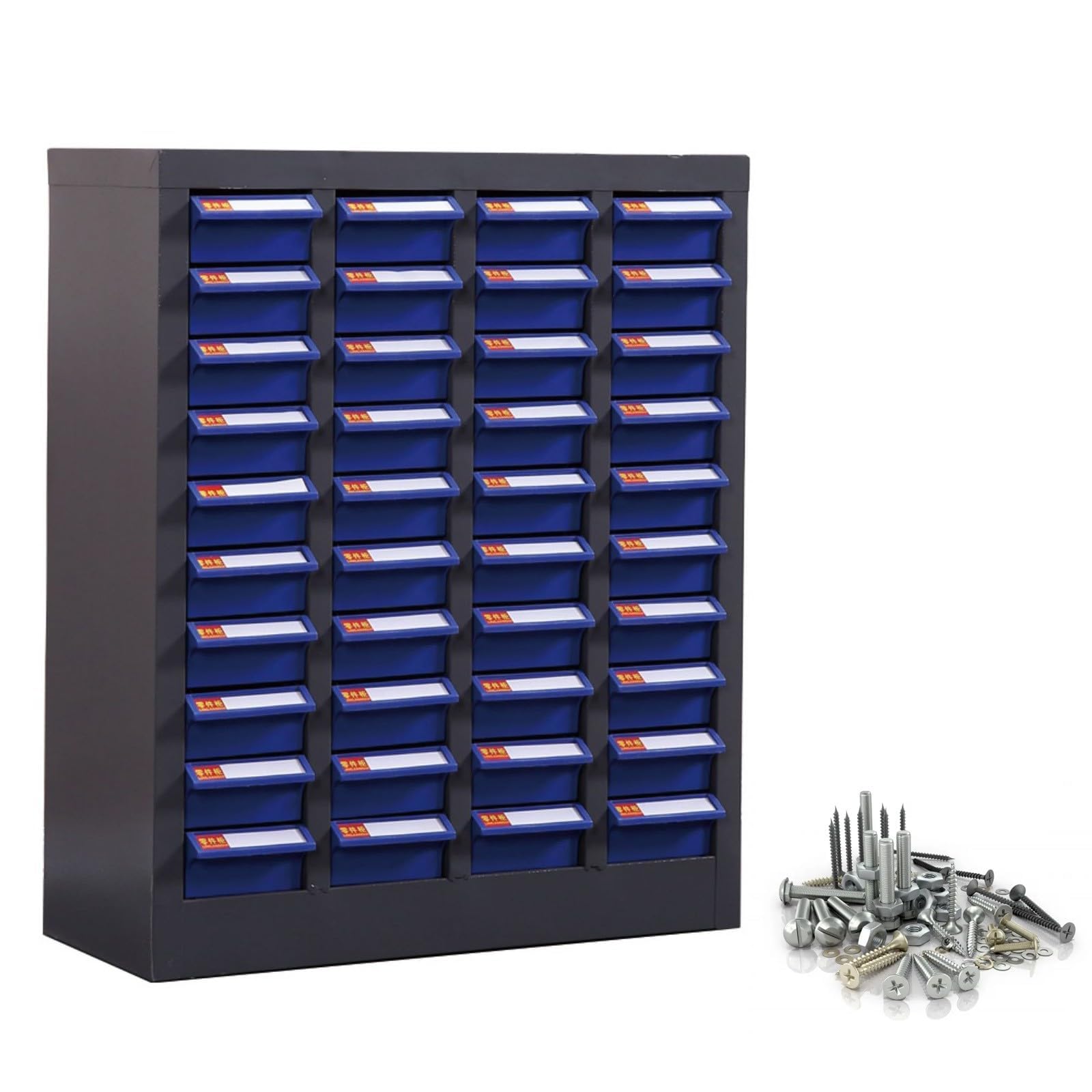 BEILOCKERY Parts Cabinet, Tool Storage Cabinet with 40 Drawers, Blue Part Storage Box for Storing Sample