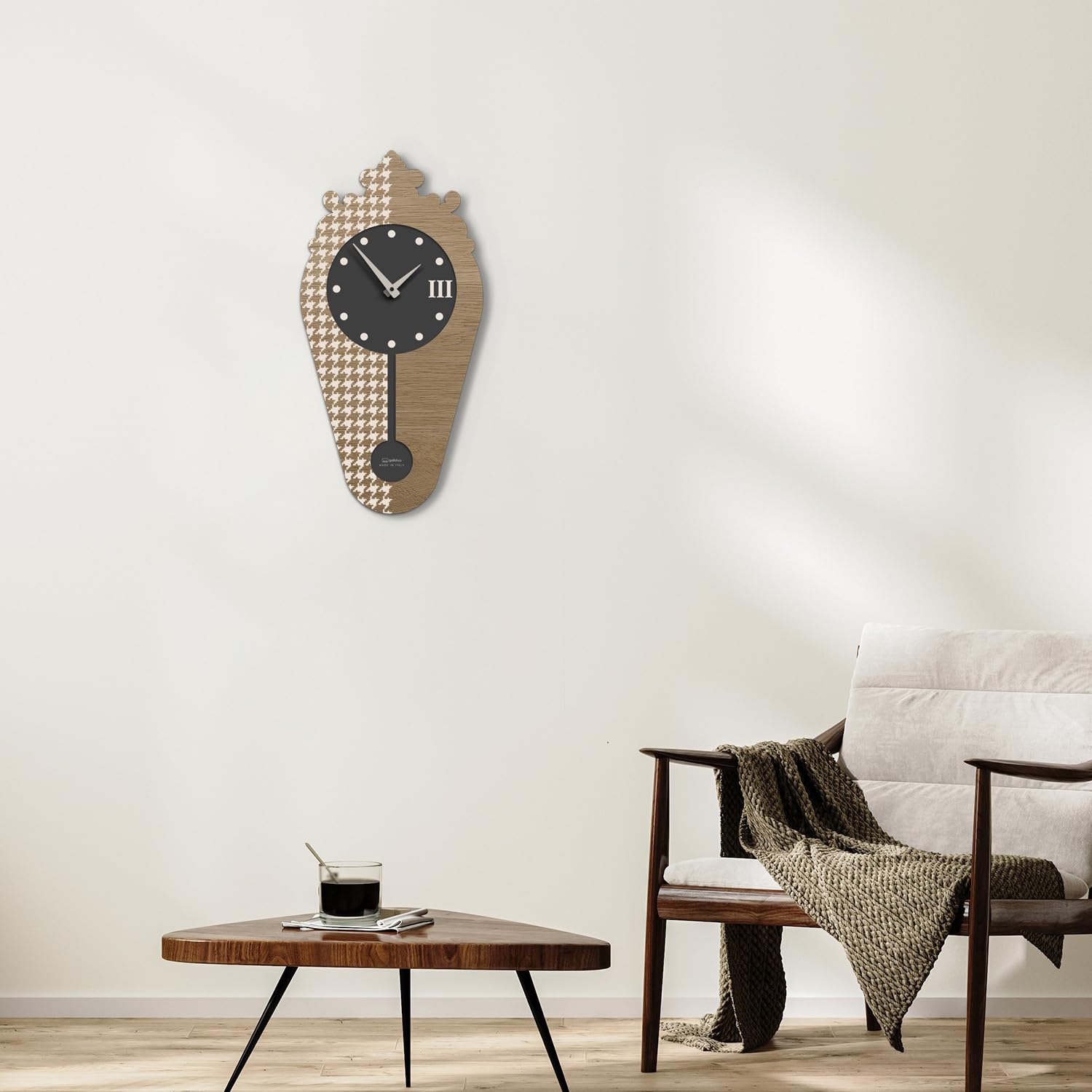 Giallobus - Reloj Premium - Liberty - Madera de MDF - 30x60-06 - Aztec - Artesano Made in Italy - Silencioso - Idea de Regalo - Doble Nivel Moderno