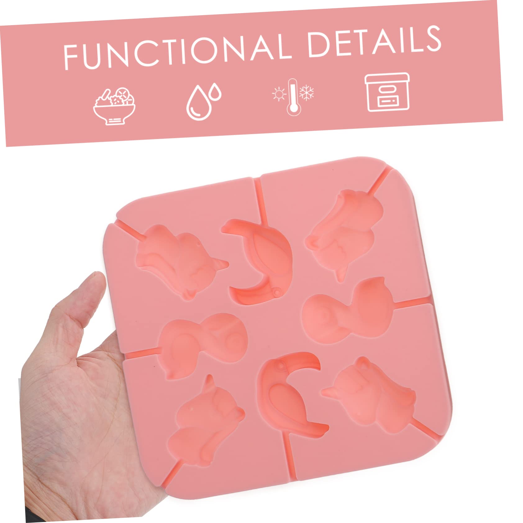 Amosfun 5 Sätze Flamingo Schimmel Schokoladenform Pralinen Form Kuchenformen Am Stielform Für Zuhause Einzigartige Am Stielform Am Stiel Hersteller Kieselgel 2 Stück * 5